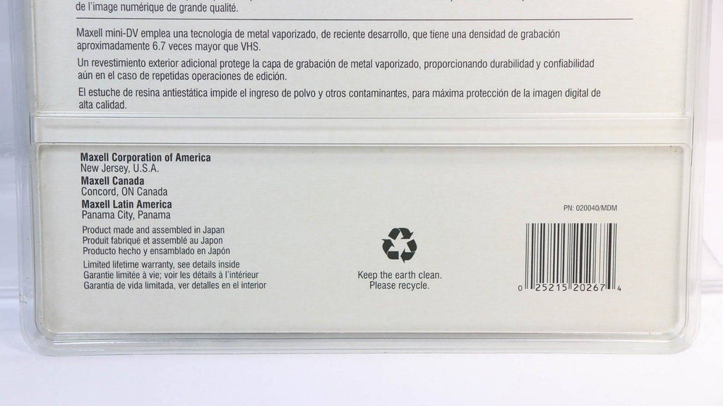 Mini DV 60min Digital Video Cassette 8 Pack V2462