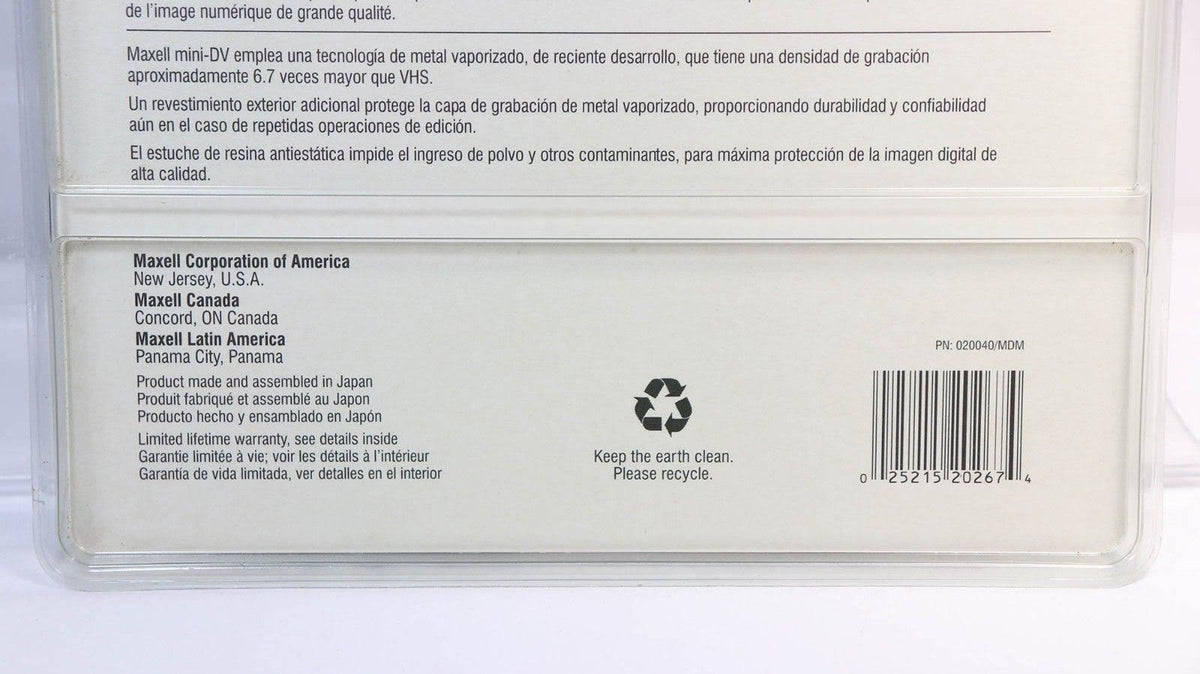 Mini DV 60min Digital Video Cassette 8 Pack V2462