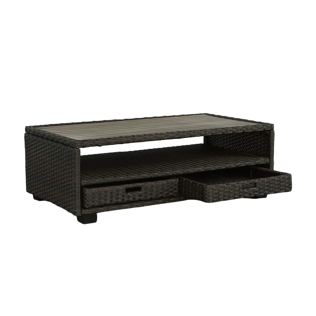 Wicker Storage Cocktail Table L61144
