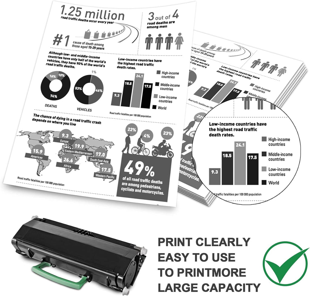 2PK Black MICR Toner Cartridge L65240