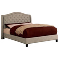 Warm Gray Tufted California King Bed Y8138