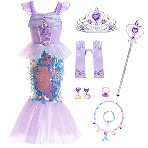 Sequins Mermaid Princess Party Dress for Toddler Kids Baby E96171