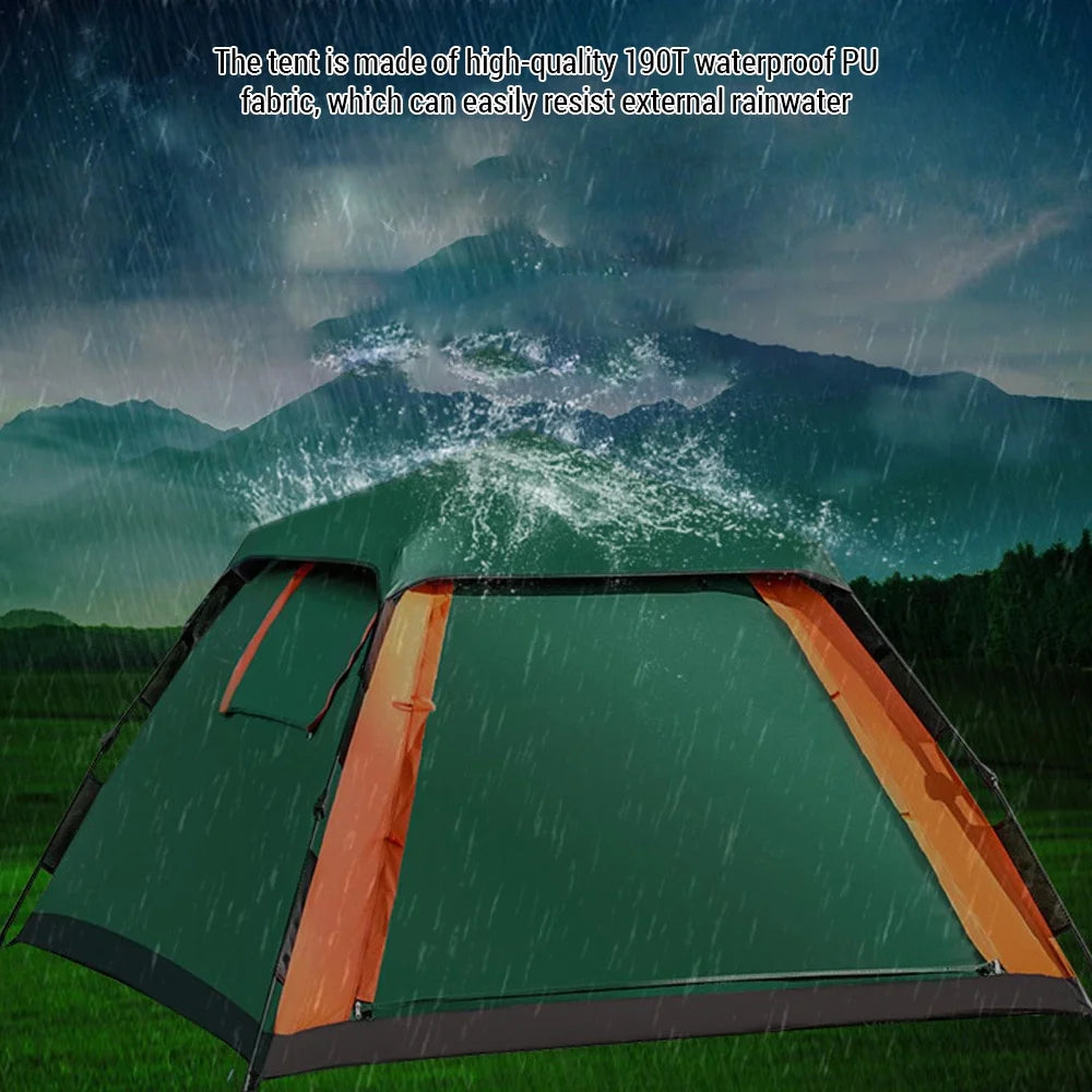 Waterproof Camping Tent Automatic Quick Open Instant Setup (3 4 Person) F4025