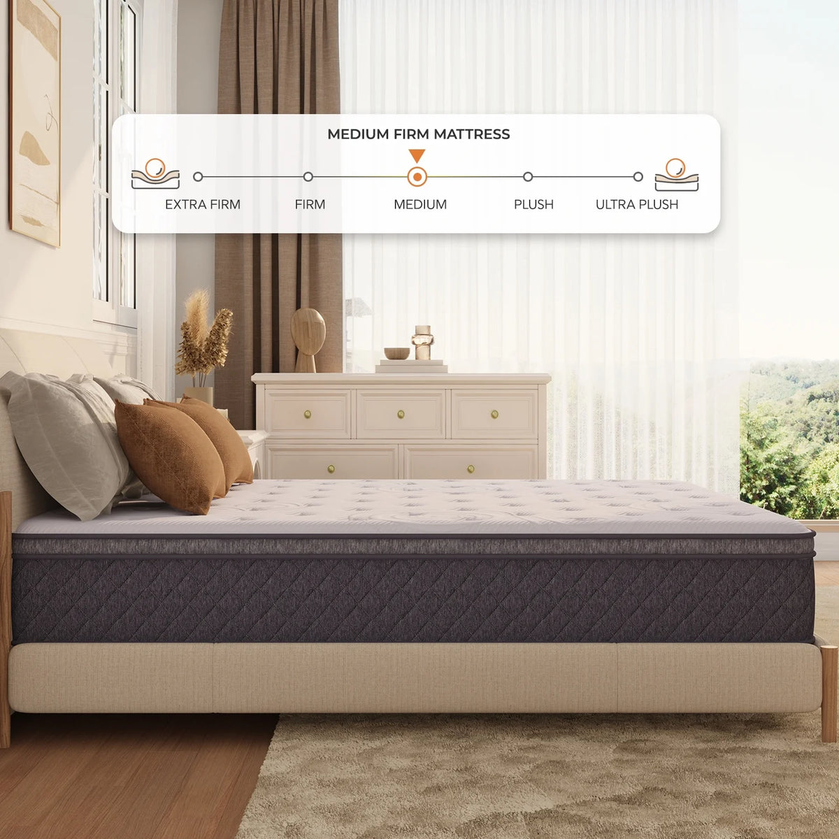 10 Memory Foam Pocketed Spring Hybrid Mattress Queen Size S2286