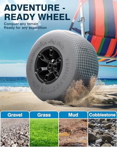 13" Flat-Free Beach Wheels 2 Pack F8758
