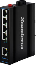 5 Port Industrial Ethernet Switch, DIN-Rail Mount, IP40, Metal Housing, Pack of 2 W1640