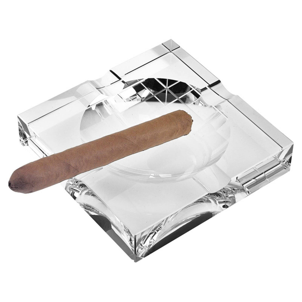 7x22 Hand-Cut Crystal Cigar Ash Tray U14006