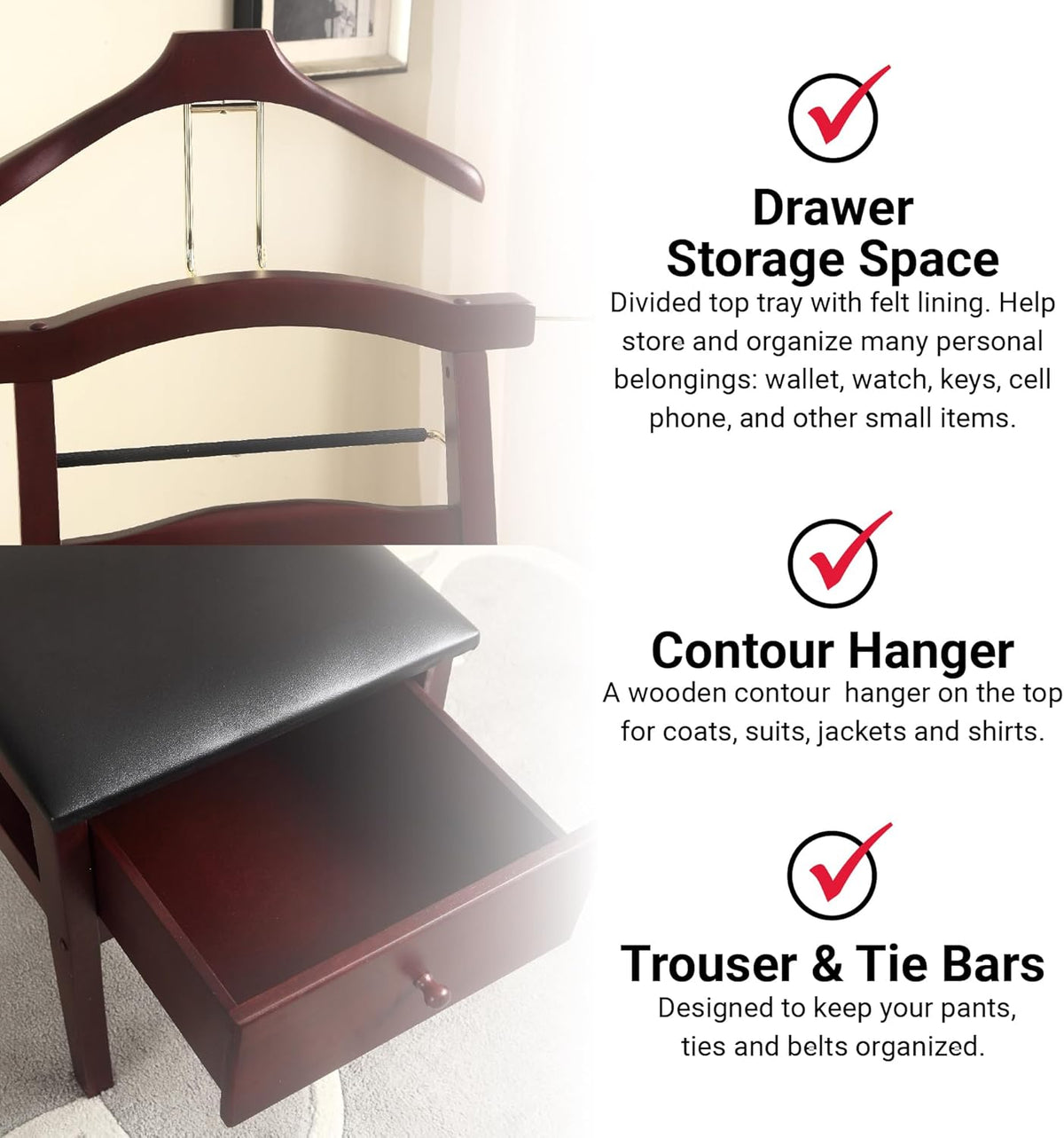 Mahogany Chair Valet X2159