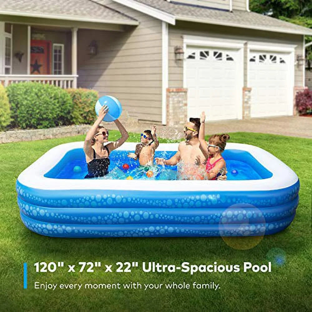 Inflatable Swimming Pool, 118" X 69" X 21" Y164