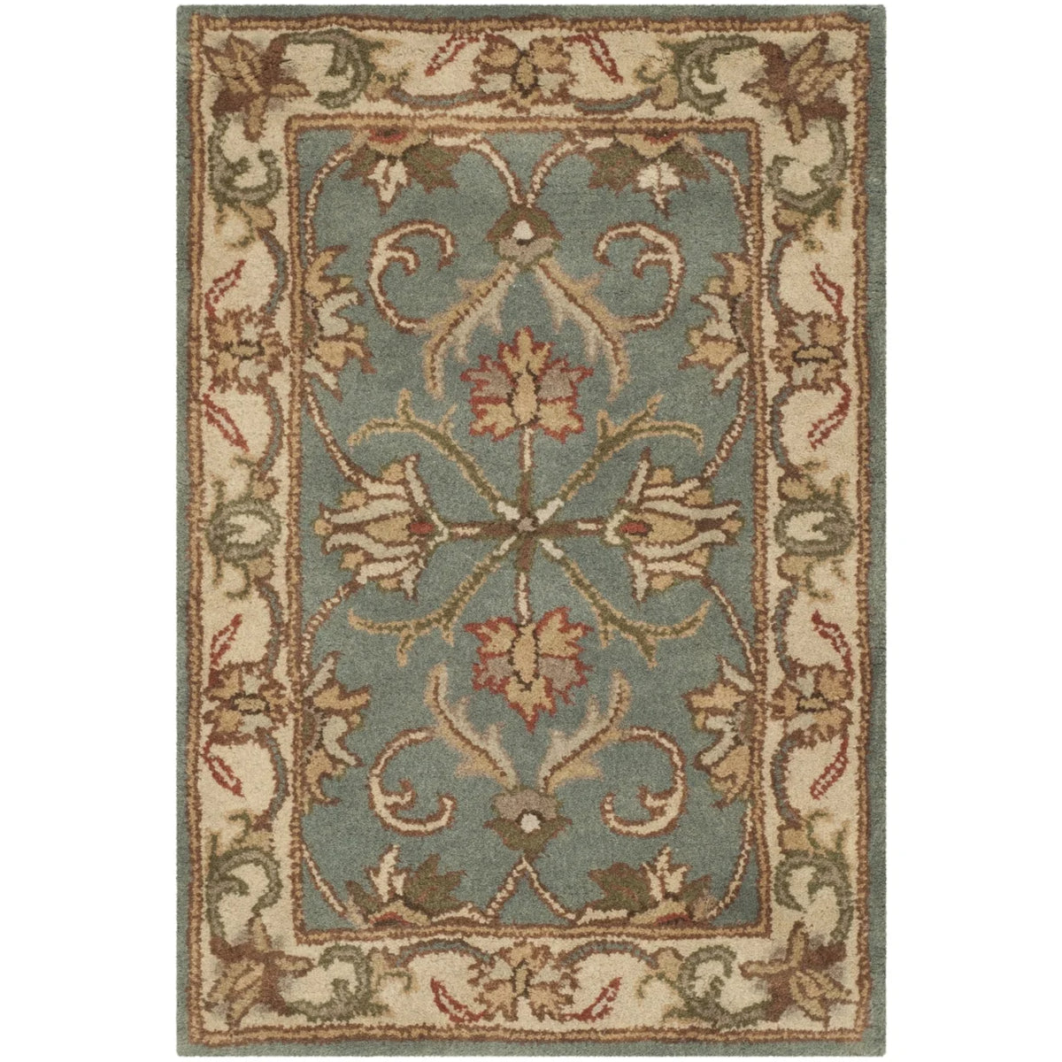 Blue Beige Traditional Wool Area Rug 9'6" x 13'6" P720