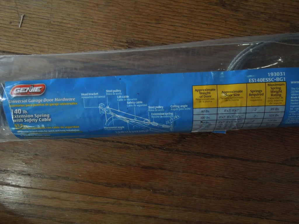 Black Garage Door Extension Spring with Safety Cable T423975
