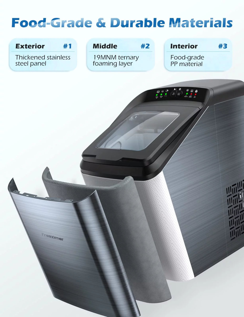 Black Countertop Bullet Ice Maker W1060