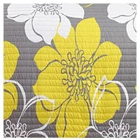 Yellow Queen 3-Piece Abstract Quilt Set J643