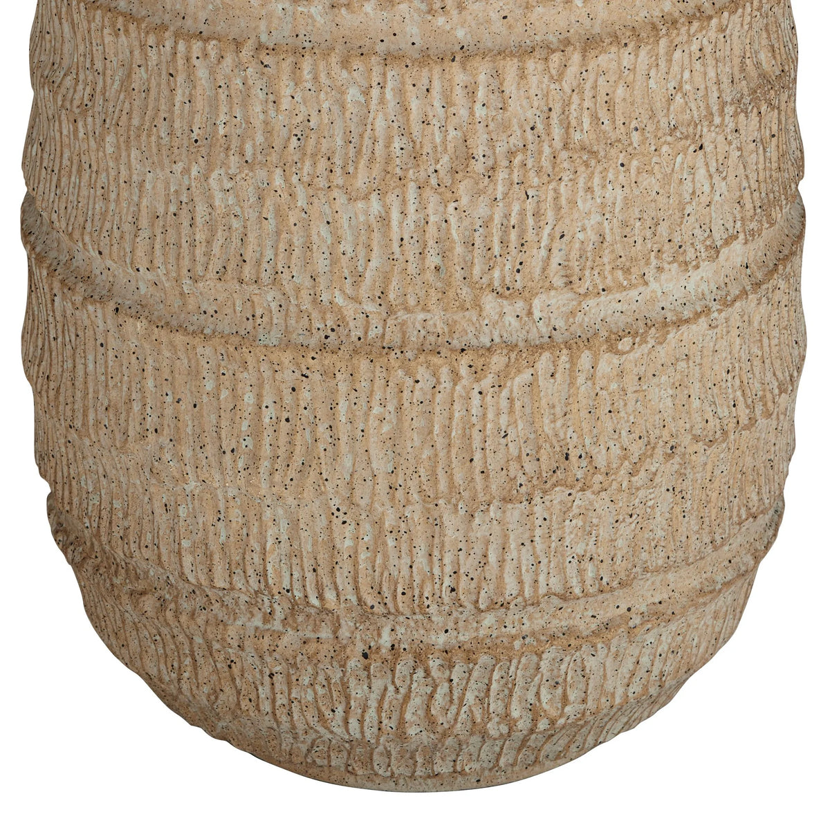 Farmhouse Rustic End Table Lamp Beige Faux Wood Oatmeal Fabric Shade M163