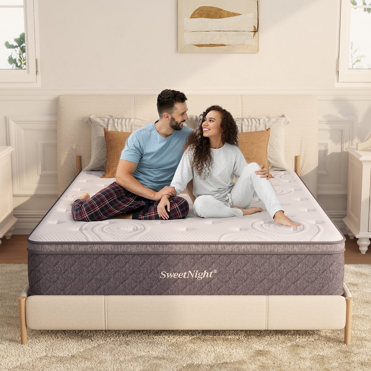 10 Memory Foam Pocketed Spring Hybrid Mattress Queen Size S2286