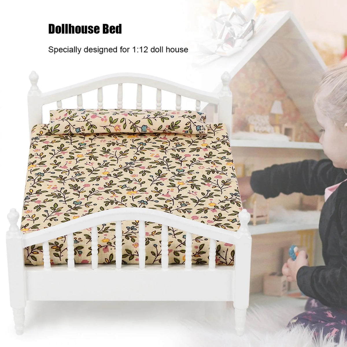 Miniature Dollhouse Bed B804