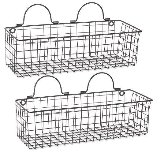 Set of 2 Hanging Wire Metal Basket T790403