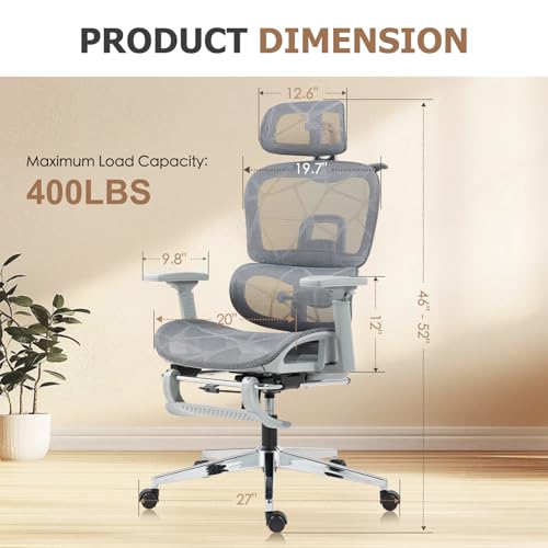 Ergonomic Mesh Office Chair with Footrest T811