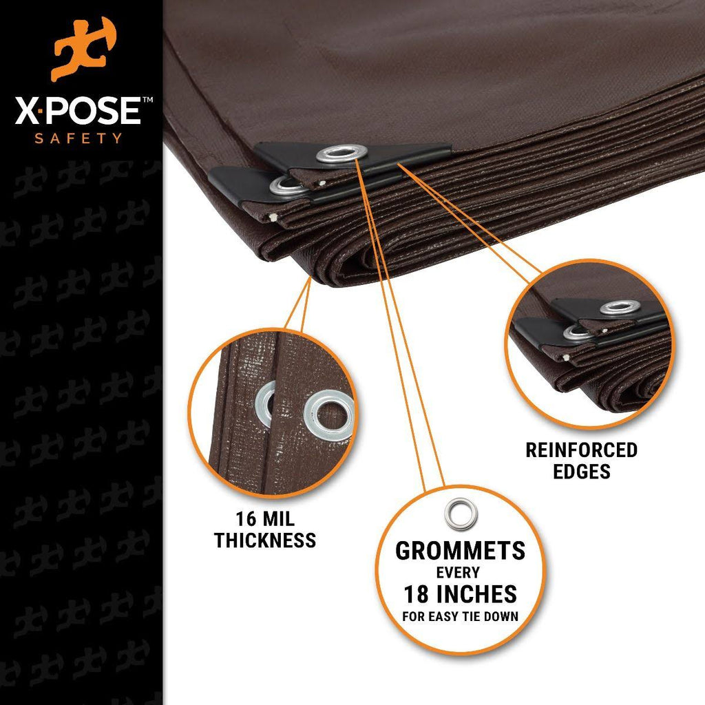 Heavy Duty Brown Poly Tarps 10 x 20 Case of 3 G775723