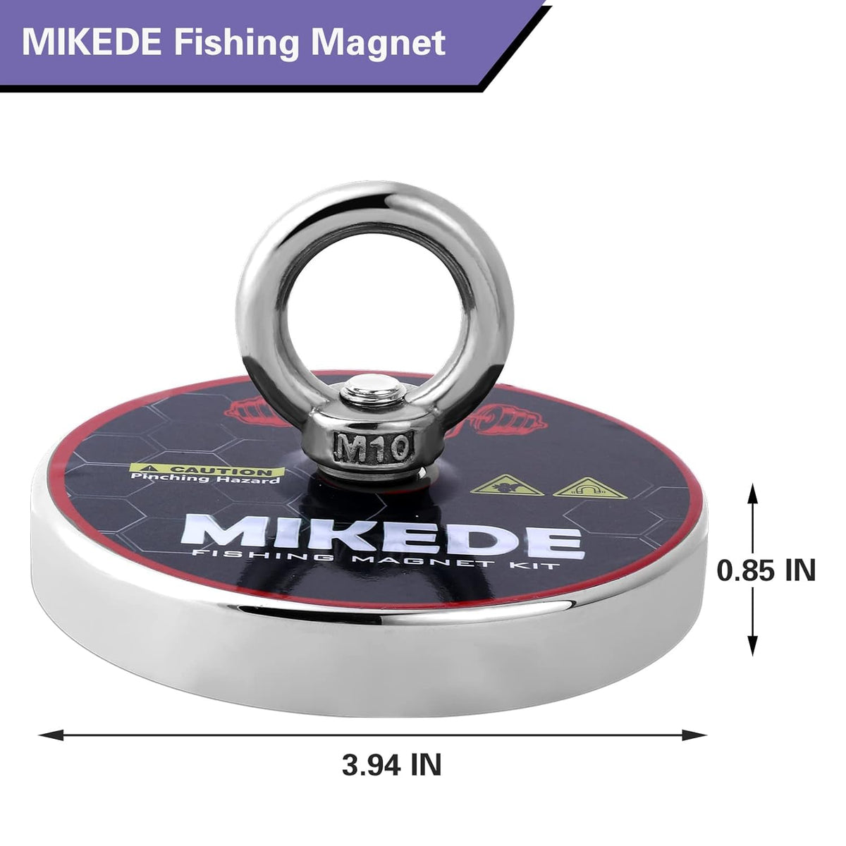 1080 LBS Pulling Force Neodymium Rare Earth Fishing Magnets, Pack of 2 H344299