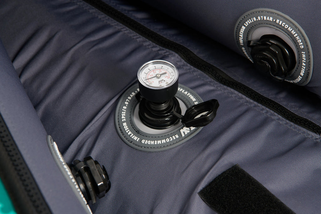 1 Person Inflatable Kayak Package with Carry Bag, Paddle, Fin, Pump & Safety Harness M3045