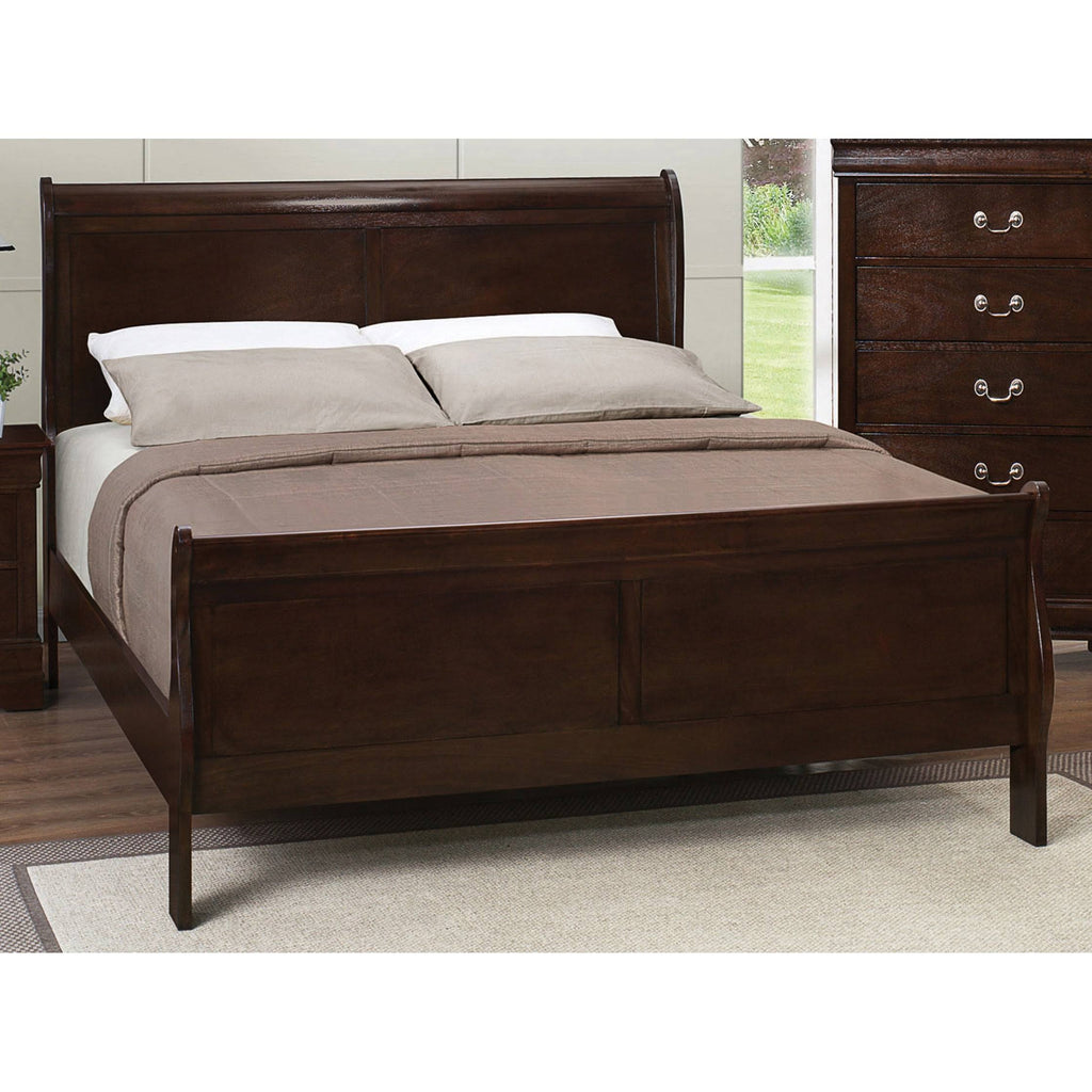 Twin Sleigh Bed Cappuccino O796