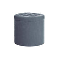 Gray Tweed Storage Ottoman N76354