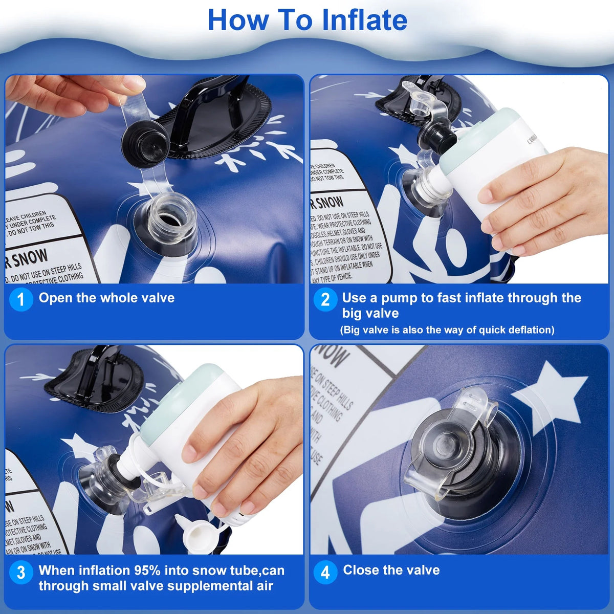 47-Inch Inflatable Snow Tube Sled U6439