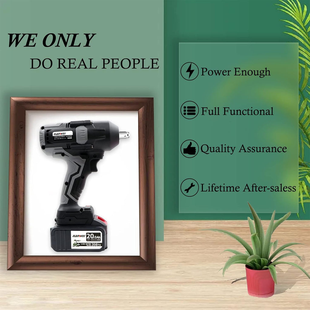 1/2-inch Brushless Impact Wrench with Detent Pin Anvil, 2 Battery 4.0A Li-ion, 600N W7351