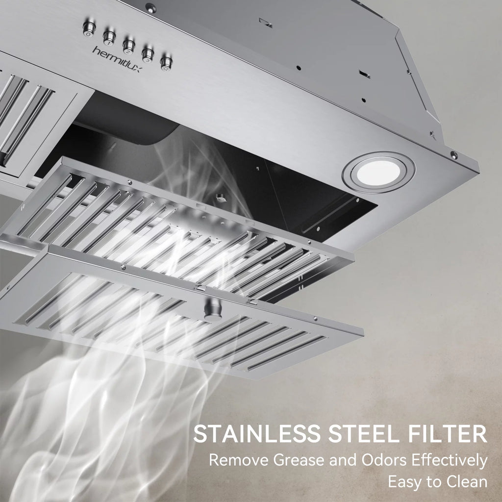 30 inch Range Hood Insert with Washable Baffle Filters and Charcoal Filters J295590