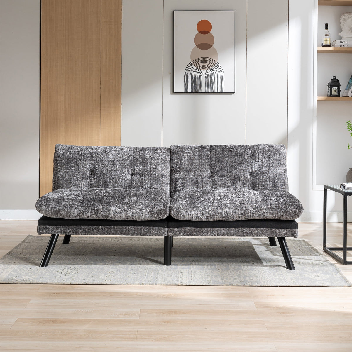 Grey Convertible Sofa Bed I169607