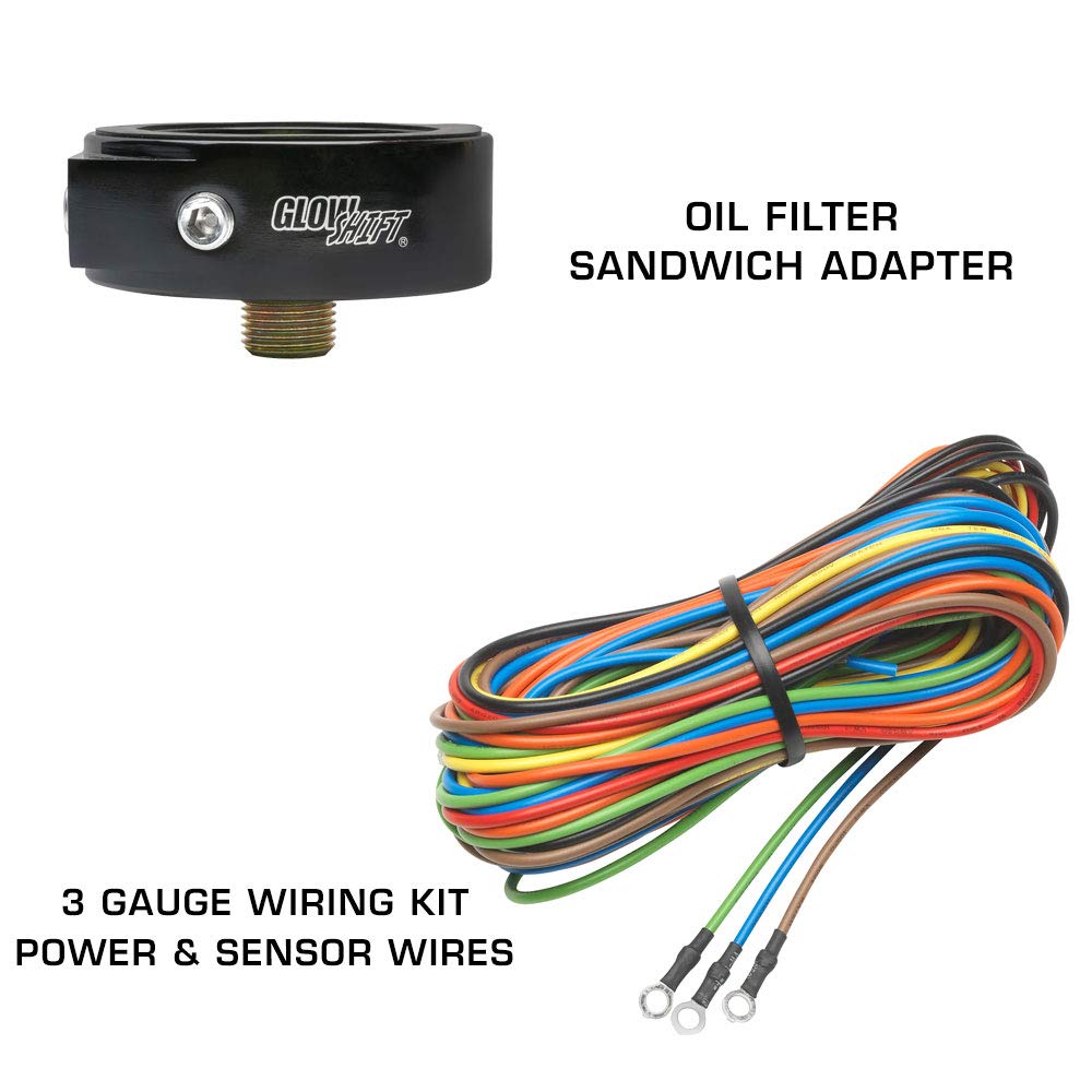 Tinted 7 Color 30 PSI Boost Vacuum Oil Pressure Oil Temperature Gauges Black Triple Pillar Pod I6800