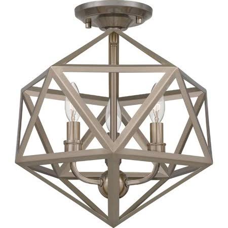 Caged Geometric Flush Mount Light F9205
