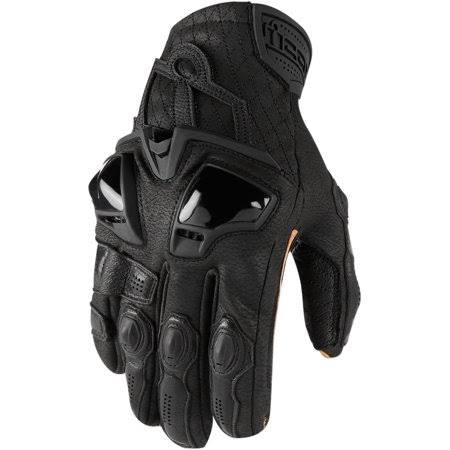 Black Leather Motorcycle Gloves O847084