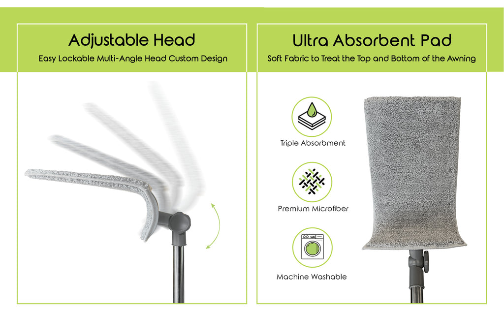 Rotating and Lockable Head Extendable Pole Dual Sided Mop Pad T30313