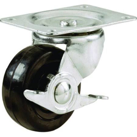 4 inch Rubber Swivel Plate Caster with Brake L33610
