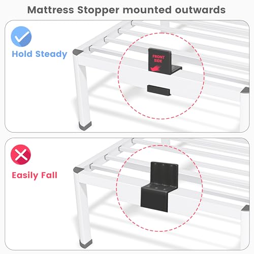 14 Inch Full Metal Platform Bed Frame with Steel Slats J47360