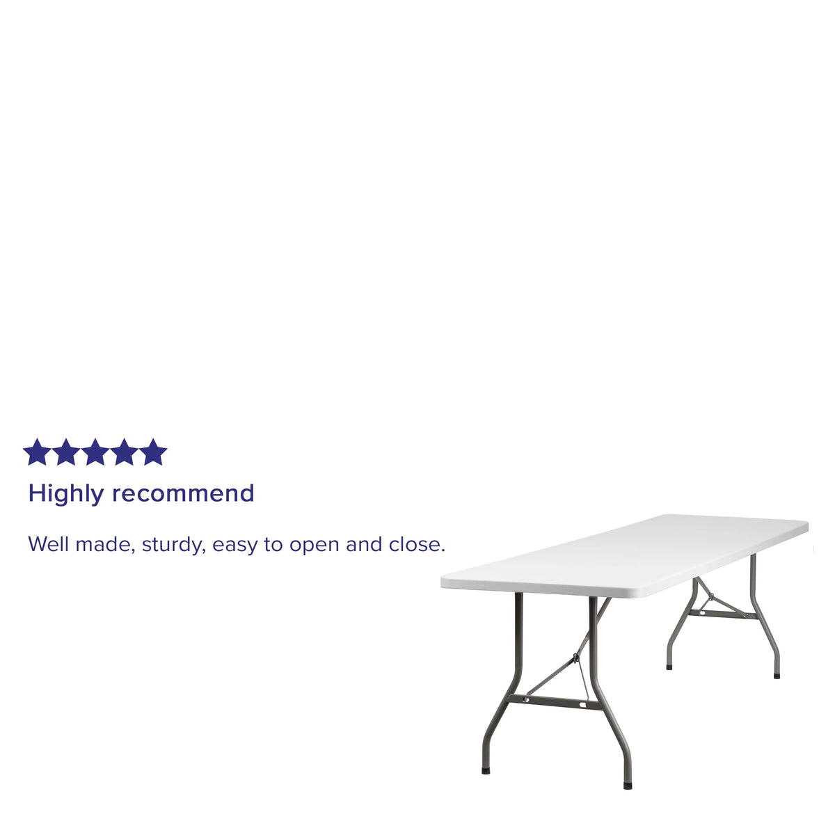 Granite White Plastic Folding Table E939
