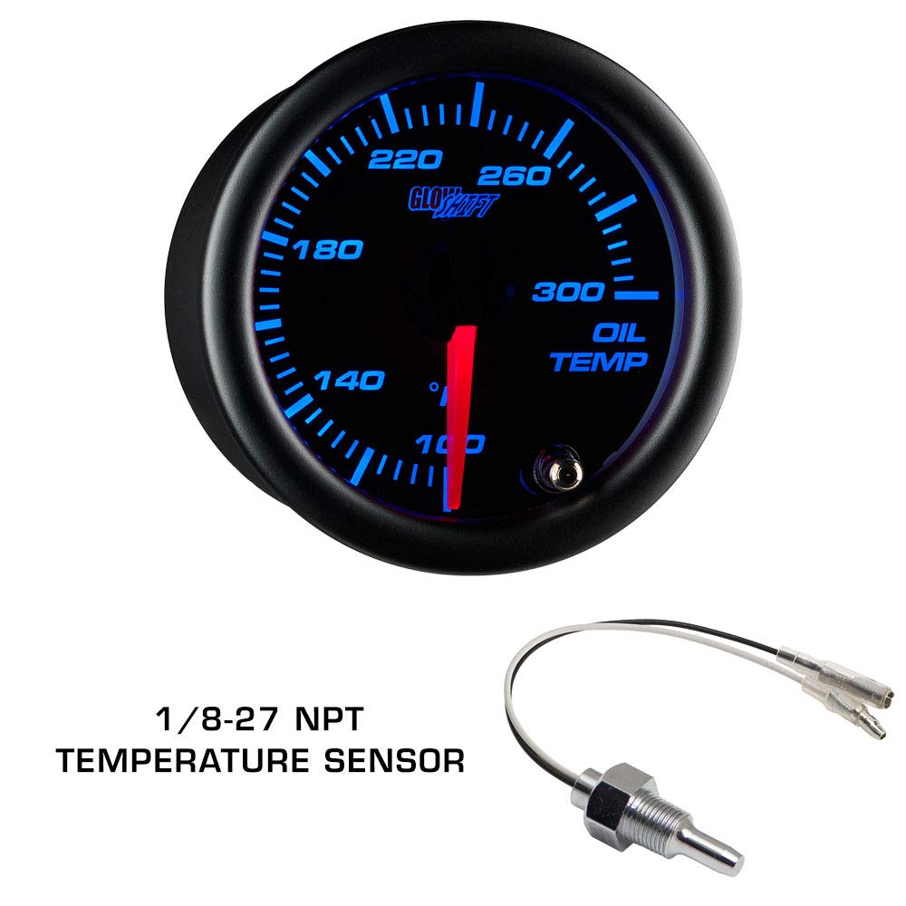 Tinted 7 Color 30 PSI Boost Vacuum Oil Pressure Oil Temperature Gauges Black Triple Pillar Pod I6800