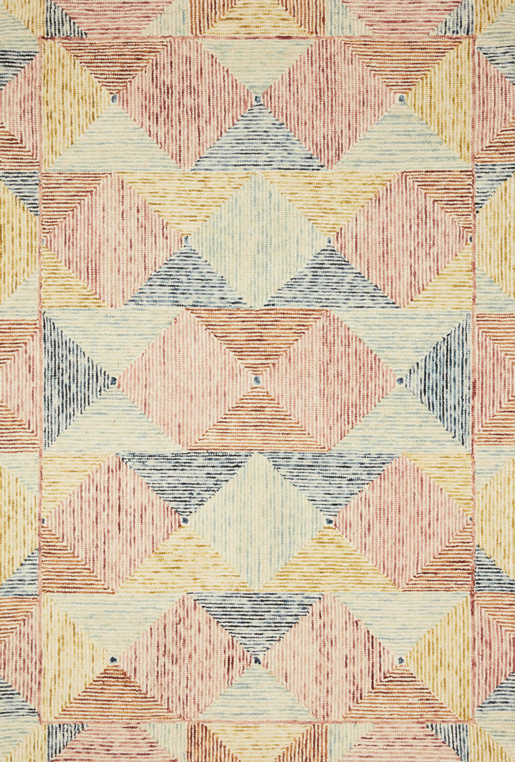 Ivory Multi Geometric Area Rug F299955