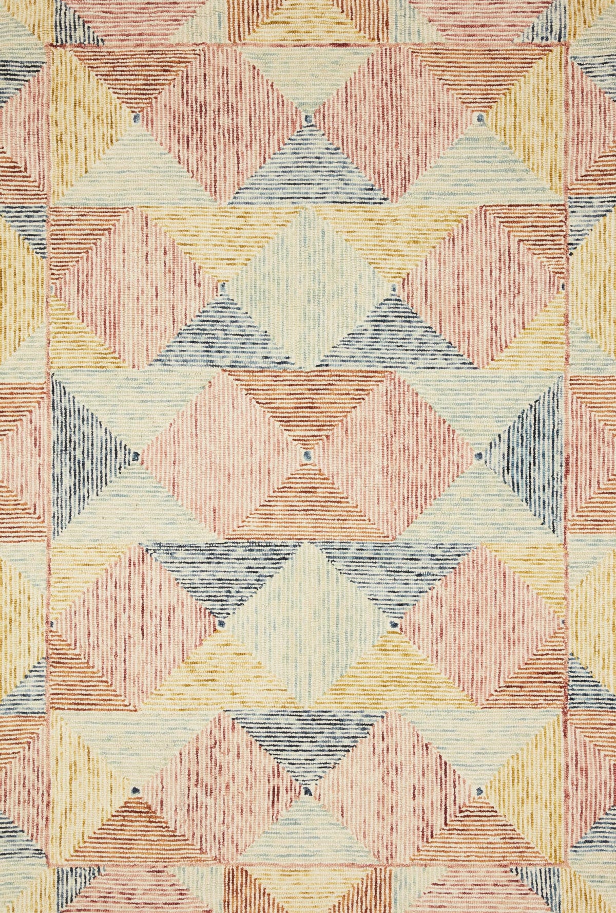 Ivory Multi Geometric Area Rug F299955