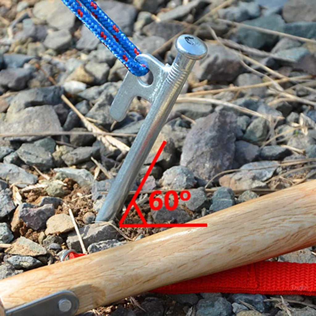 4 Pcs Stainless Steel 40cm Tent Stakes T19817