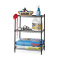 Steel 3-Tier Storage Shelf Unit Black H471