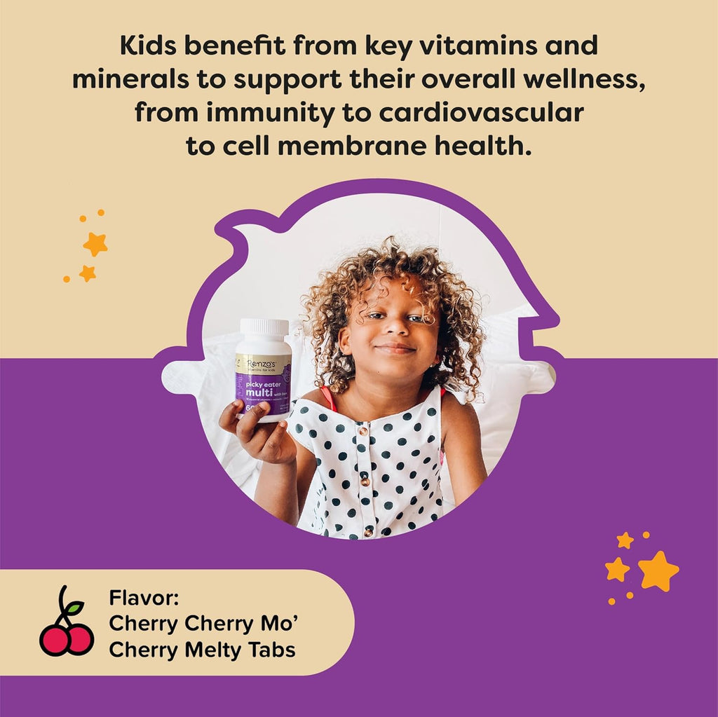 60 Sugar-Free Melty Tabs Kids Multivitamin with Iron A67027
