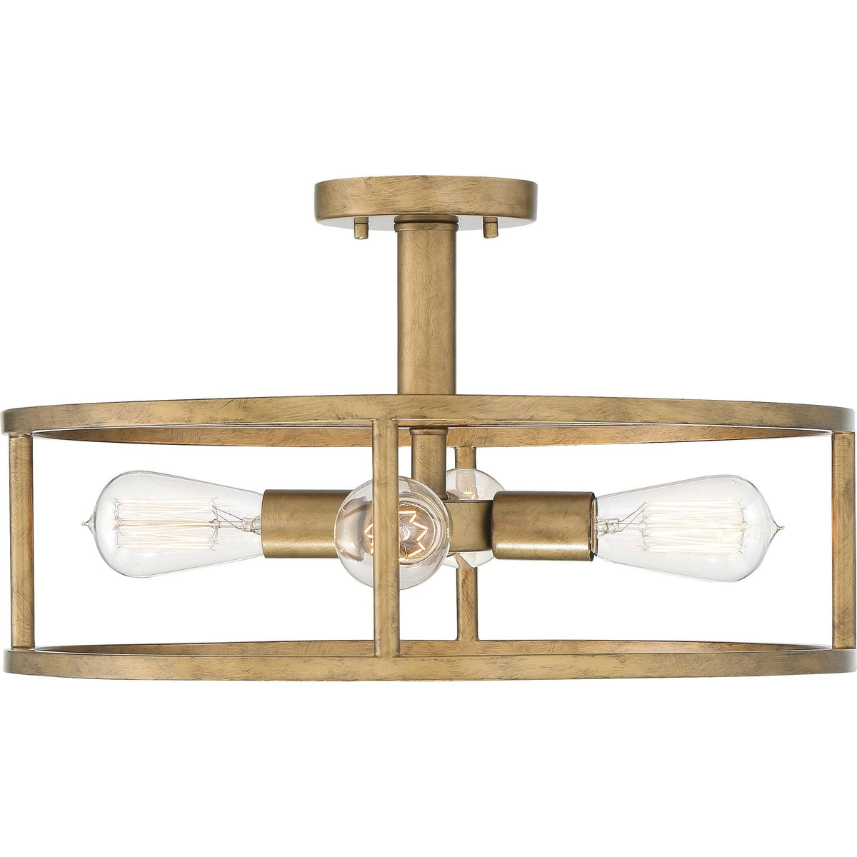 Brass 4-Light Semi-Flush Mount V266051