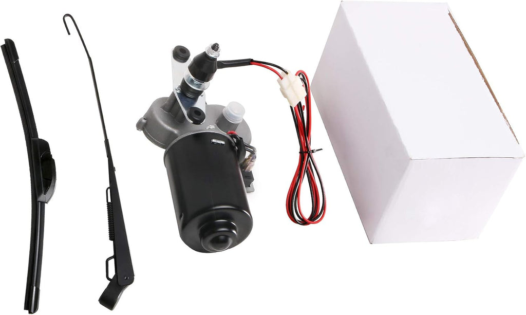 12V Universal Windshield Wiper Kit, 90 Degree Wipe Sweep, Pack of 2 F6352