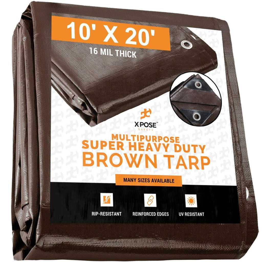 Heavy Duty Brown Poly Tarps 10 x 20 Case of 3 G775723