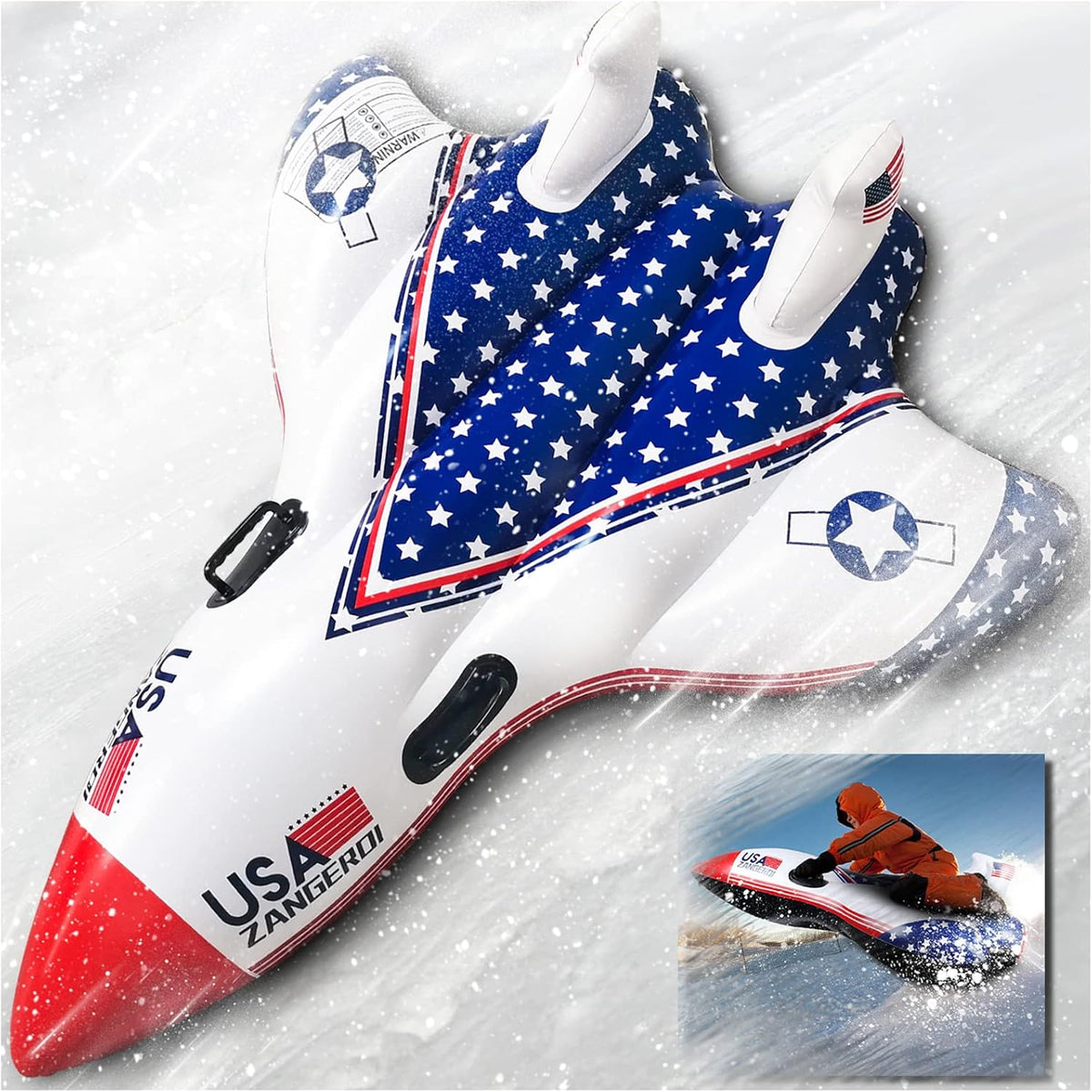Heavy Duty Inflatable Snow Sled Pack of 2 R72933