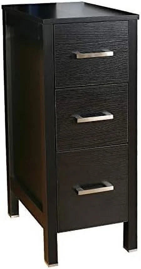 Bathroom Drawer Organizer Single Vanity 12 Lx20 Wx30 H MDF Wood Dresser Tower G951