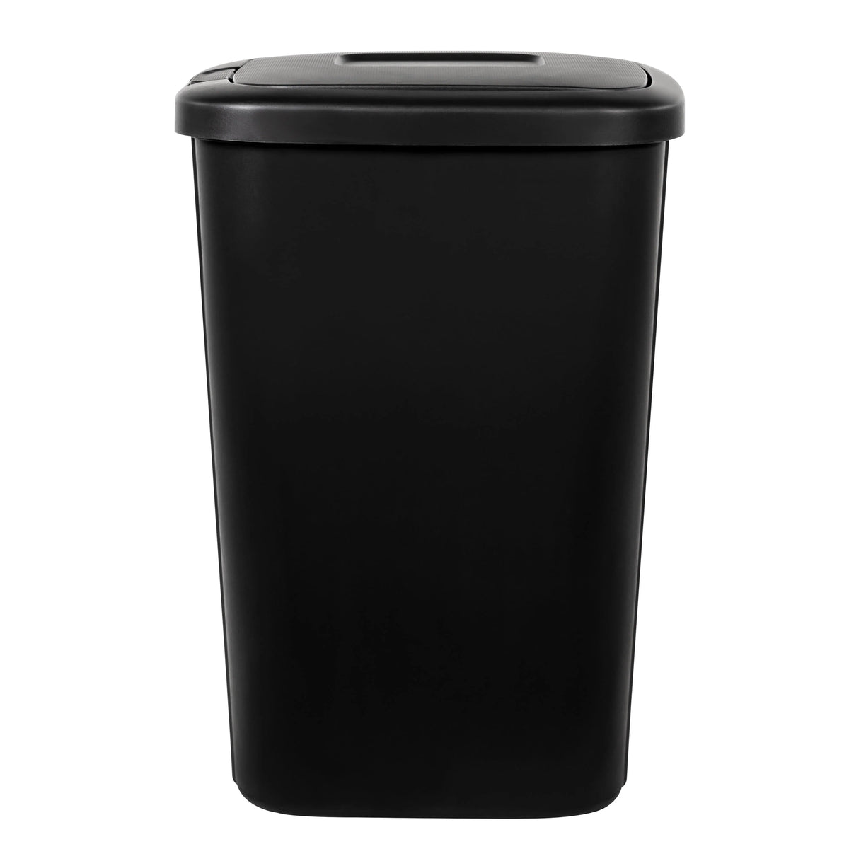 13.3 Gallon Black Plastic Touch Top Trash Can U302661